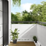 vidaXL Écran de balcon blanc 90x800 cm 100  polyester oxford