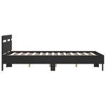 vidaXL Cadre de lit sans matelas noir 140x200 cm