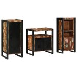 vidaXL Ensemble de mobilier de salle de bain avec étagère 3 Pièces
