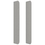 vidaXL Tête de lit avec oreilles Gris clair 163x16x118/128 cm Tissu