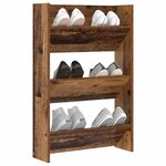 vidaXL Cabinet à chaussures avec étagère Bois ancien 60 x 18 x 90 cm