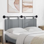 vidaXL Tête de lit suspendue Gris clair Tissu