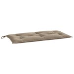 vidaXL Coussin de banc de jardin taupe 100x50x7 cm tissu oxford