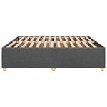 vidaXL Cadre de lit sans matelas gris foncé 180x200 cm tissu