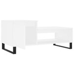 vidaXL Table basse Blanc 100x50x45 cm Bois d'ingénierie