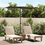 vidaXL Parasol d'extérieur avec mât en aluminium 180x110 cm Anthracite