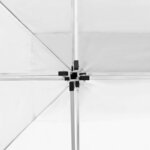 vidaXL Tente de réception pliable avec parois Aluminium 4 5x3 m Blanc