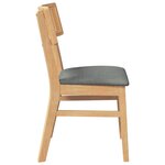 vidaXL Chaises à manger coussins 2 Pièces bois massif caoutchouc