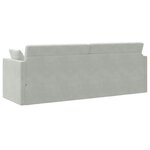 vidaXL Canapé-lit Gris clair 213 x 76 x 77 cm Velours