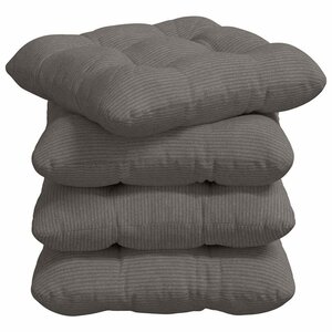 vidaXL Coussins de siège 4 Pièces Gris clair 40 x 40 cm