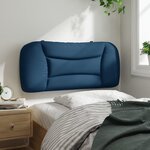vidaXL Coussin de tête de lit Hvar bleu 90 cm tissu