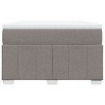 vidaXL Sommier à lattes de lit avec matelas Taupe 120x200 cm Tissu
