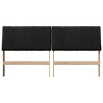 vidaXL Tête de lit capitonnée Noir 180 cm Pin massif