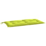 vidaXL Coussin de banc de jardin vert brillant 110x50x7cm tissu oxford
