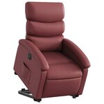 vidaXL Fauteuil inclinable électrique rouge bordeaux similicuir