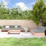 vidaXL Salon de jardin 6 Pièces avec coussins bois massif Douglas