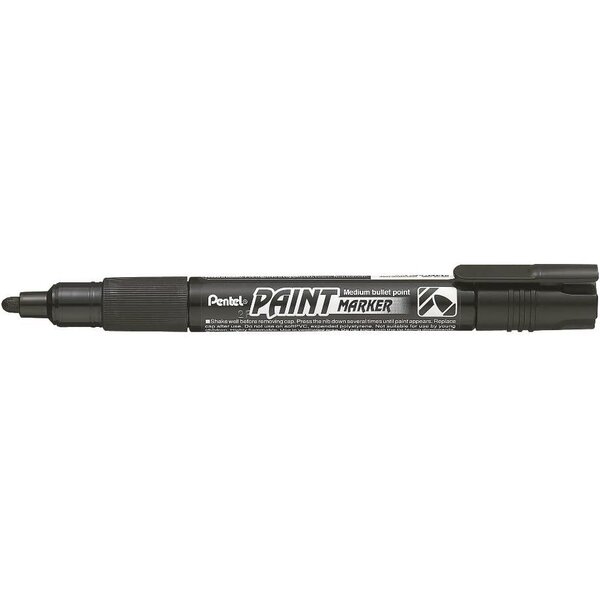 Marqueur permanent paint marker mmp20  noir x 12 pentel