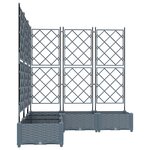 vidaXL Jardinière avec Treillis 5 Pièces Gris clair 120x120x125.5 cm