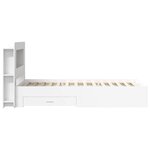 vidaXL Cadre de lit avec rangement Blanc 80 x 200 cm Bois d'ingénierie