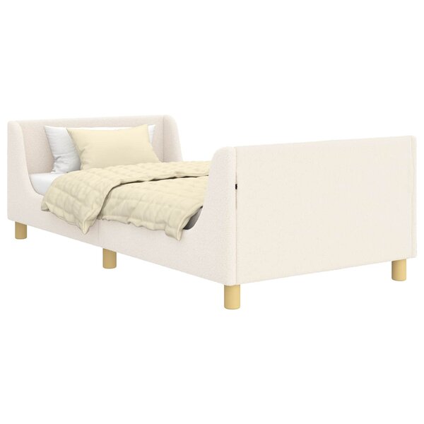 vidaXL Cadre de lit pour enfants avec tête de lit Crème 90 x 190 cm