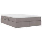vidaXL Lit avec rangement et matelas Taupe 140 x 190 cm Polyester