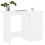 vidaXL Bureau Blanc 100x50x76 cm Bois d'ingénierie