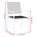 vidaXL Ensemble à manger de jardin 9 Pièces résine tressée acier