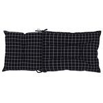 vidaXL Coussins de chaise jardin à dossier haut lot de 4 carreaux noir