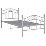 vidaXL Cadre de lit sans matelas gris métal 100x200 cm