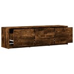 vidaXL Meuble TV Chêne fumé 140 x 34 x 40 cm Bois d'ingénierie