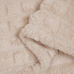 vidaXL Jeté Beige 200 x 150 cm Toison
