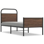 vidaXL Cadre de lit sans matelas 80x200cm chêne marron bois ingénierie