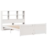 vidaXL Lit bibliothèque sans matelas blanc 140x190 cm bois pin massif