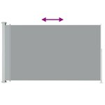 vidaXL Auvent latéral rétractable de patio 180x300 cm Gris