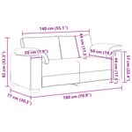 vidaXL Canapé loveseat Vert Foncé 140 cm Tissu