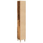 vidaXL Armoire de salle de bain vieux bois 30x30x190cm bois ingénierie