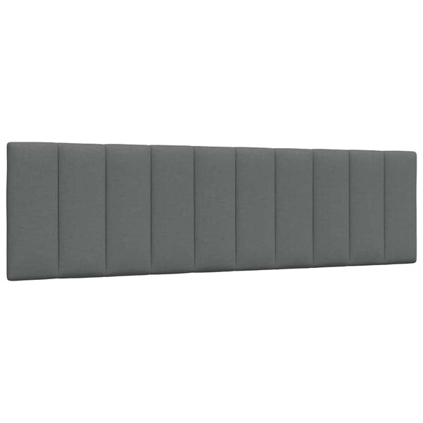 vidaXL Coussin de tête de lit gris foncé 180 cm tissu