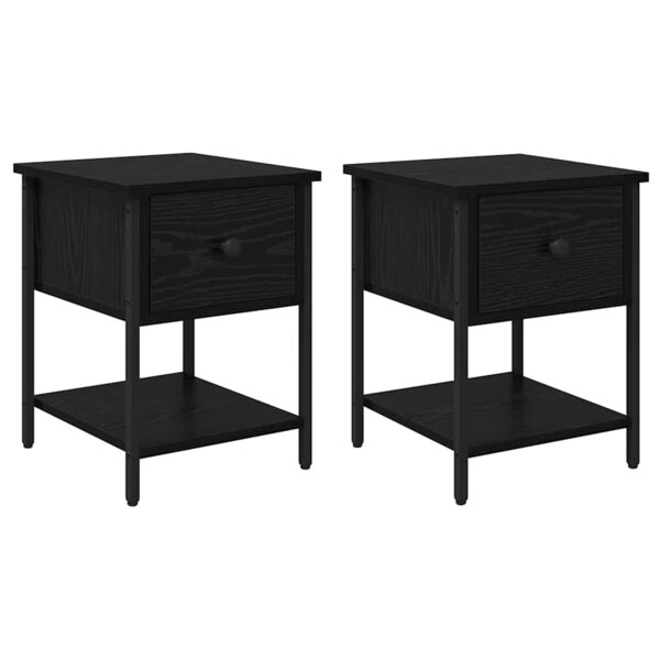 vidaXL Cabinet de chevet 2 Pièces Bois ancien 35 x 35 x 20 cm