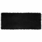 vidaXL Tapis en Peau de Mouton Synthétique Noir 80 x 200 cm Polyester