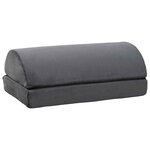 vidaXL Coussin de repose-pieds Uni Gris 44 x 29 x 17 cm