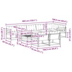 vidaXL Ensemble de canapés d'extérieur 9 Pièces Gris Naturel et Clair