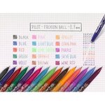 PILOT- POCHETTE de 15 rollers effacables - Frixion Ball - Pointe Moyenne - Encre Noire, Bleue, Rouge, Verte, Bleu ciel, Corail, Abri