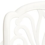 vidaXL Ensemble de bistro 3 Pièces Aluminium coulé Blanc