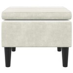 vidaXL Tabouret avec pieds en bois Velours crème