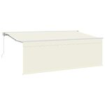 vidaXL Auvent Rétractable Crème 350 x 200 cm Polyester et Aluminium