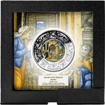 Pièce de monnaie en Argent 5 Euro g 31.1 (1 oz) Millésime 2025 Maiolica ADORATION OF THE SHEPHERDS