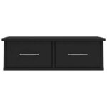 vidaXL Étagère murale avec tiroirs noir 60x26x18 5cm Bois d'ingénierie