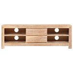 vidaXL Meuble TV Bois d'acacia massif 120 x 30 x 40 cm Marron clair