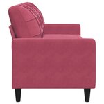 vidaXL Canapé à 3 places Rouge bordeaux 210 cm Velours