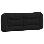 vidaXL Cadre de lit sans matelas Hvar noir 180x200 cm tissu
